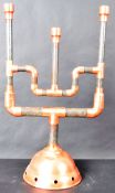 CONTEMPORARY STEAMPUNK / UPCYCLED THREE ARM CANDELABRA