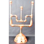 CONTEMPORARY STEAMPUNK / UPCYCLED THREE ARM CANDELABRA