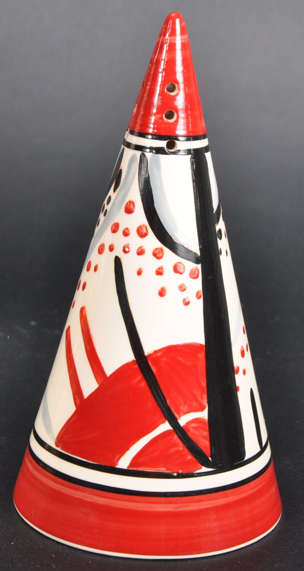 CLARICE CLIFF CARPET CONICAL SUGAR SIFTER - Image 3 of 6