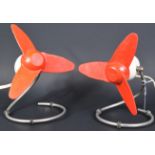 THE DRAGONFLY - MATCHING PAIR OF RETRO DESK FANS