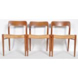 NIELS MOLLER FOR JL MOLLER - MODEL 75 - FOUR DINING CHAIRS