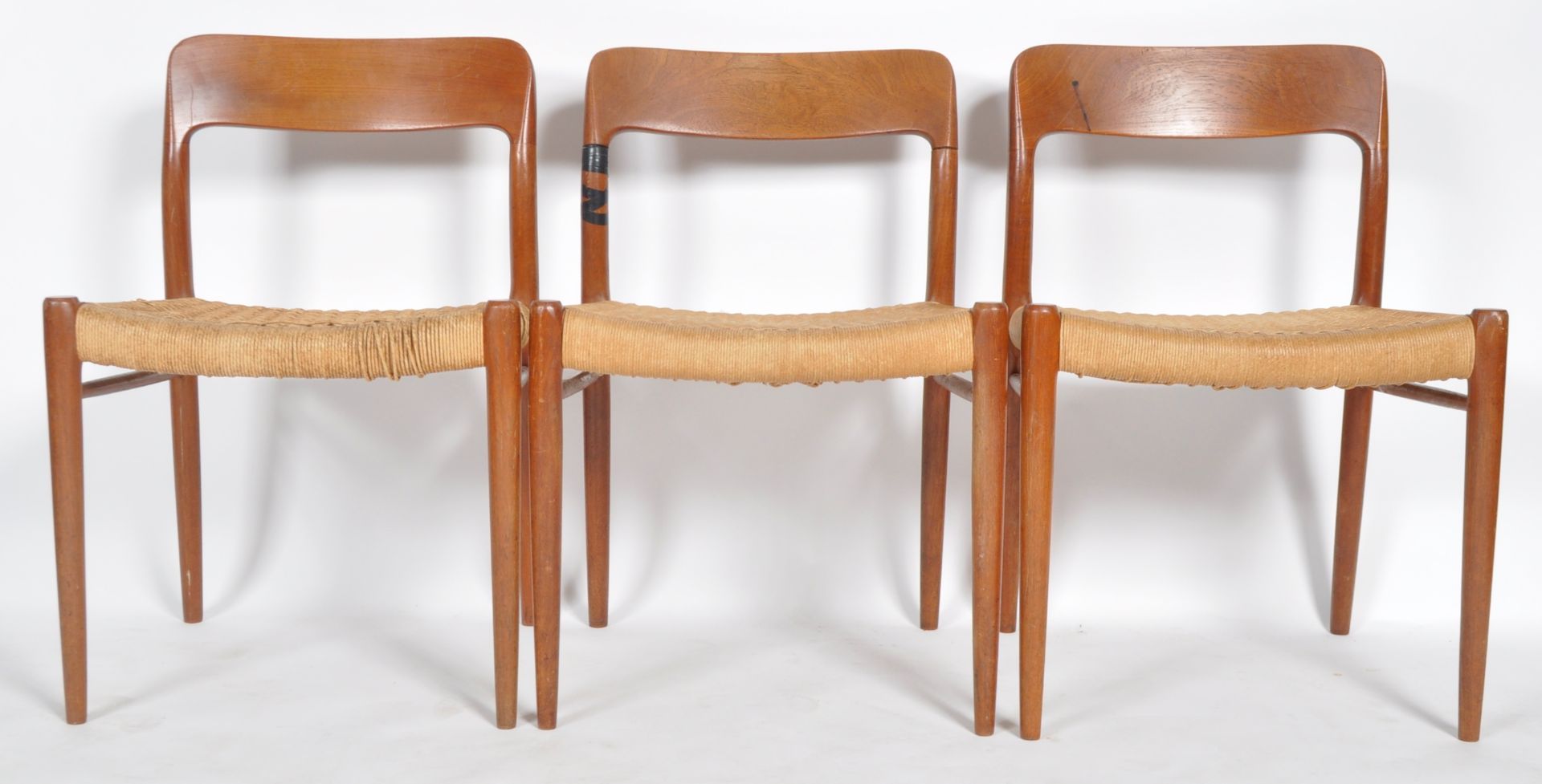 NIELS MOLLER FOR JL MOLLER - MODEL 75 - FOUR DINING CHAIRS