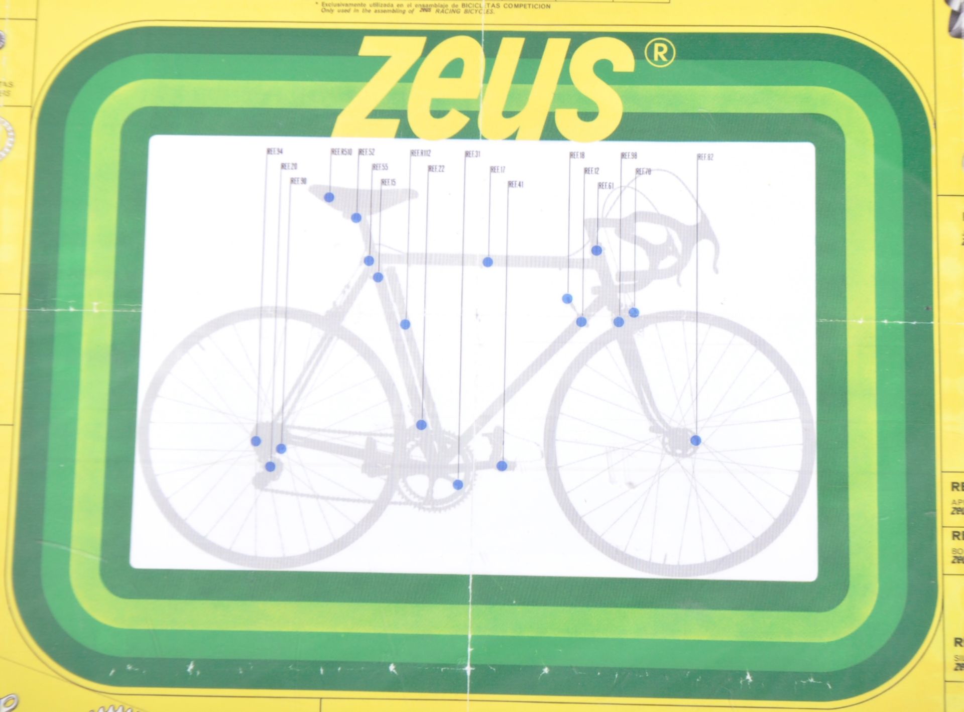 VINTAGE BICYCLES AND SPARES - A REPRODUCTION ZEUS ADVERTISEMENT POSTER. - Image 3 of 7