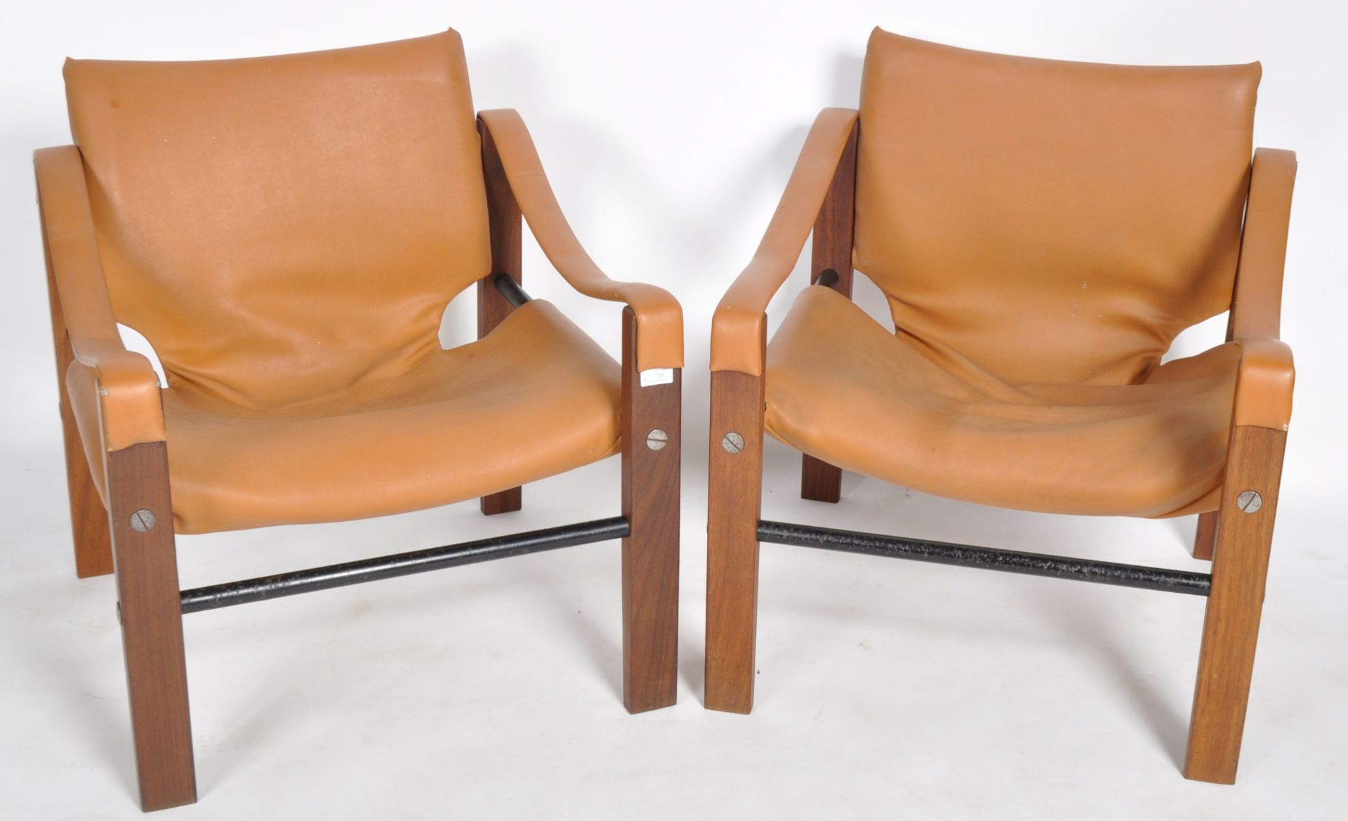 MAURICE BURKE FOR ARKANA - MATCHING PAIR OF SAFARI ARMCHAIRS - Bild 2 aus 7