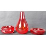 WHITEFRIARS - THREE MID CENTURY STUDIO ART GLASSWARES