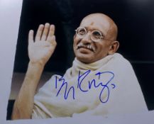 SIR BEN KINGSLEY - GANDHI (1982) - SIGNED 8X10" PHOTO - AFTAL