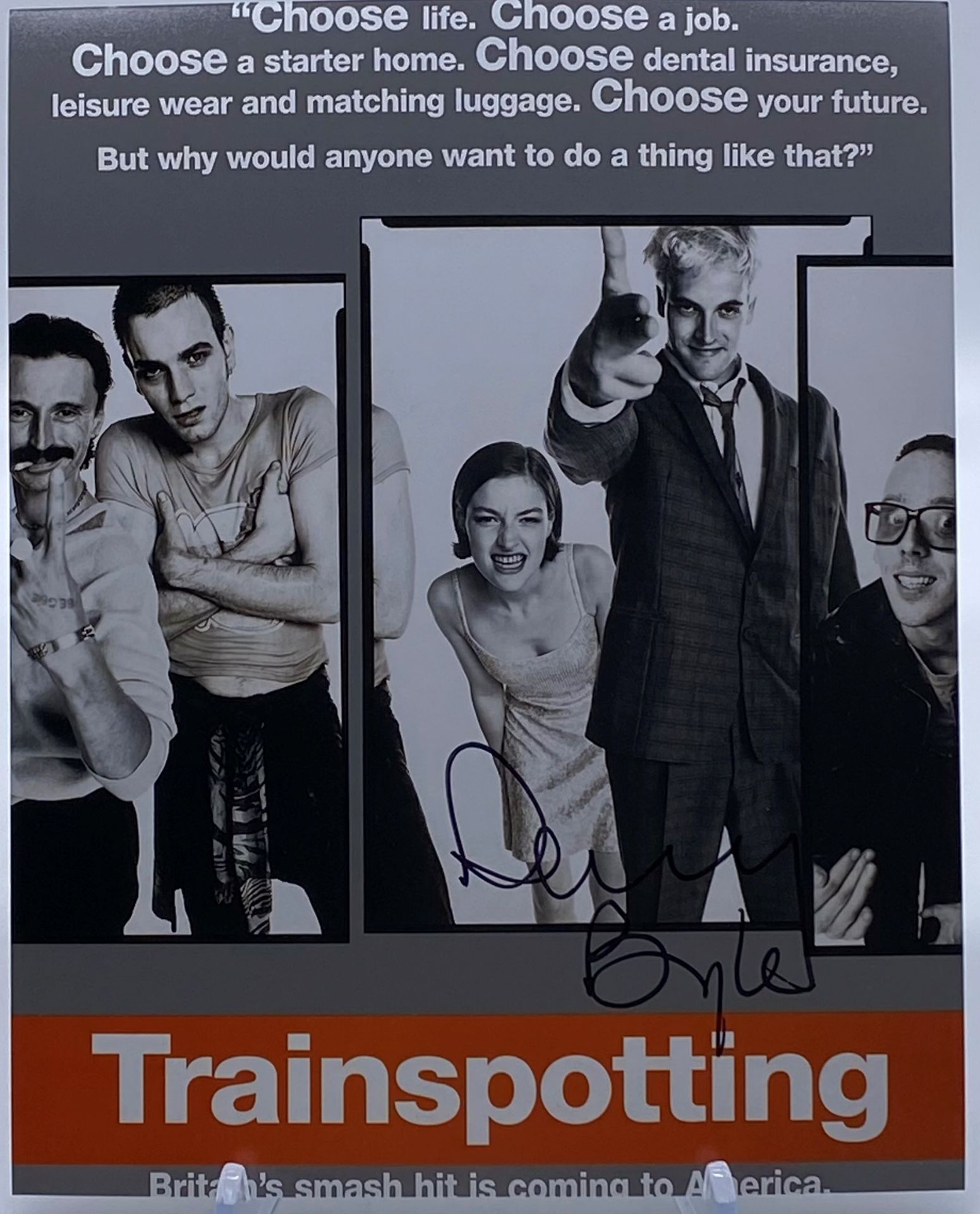 DANNY BOYLE - TRAINSPOTTING - AUTOGRAPHED PHOTO - AFTAL