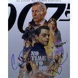 JAMES BOND 007 - NO TIME TO DIE - DUAL AUTOGRAPHED - AFTAL