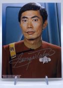 GEORGE TAKEI - STAR TREK - OFFICIAL SIGNED 8X10" - AFTAL