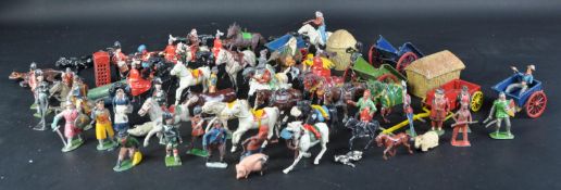 LARGE COLLECTION OF VINTAGE LEAD TOY SOLDIERS & FARM ANIMALS