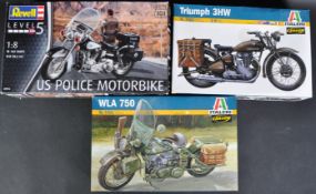 COLLECTION OF PLASTIC MODEL KITS OF MOTORCYCLE INTEREST