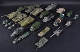 COLLECTION OF VINTAGE DINKY & CORGI TOY DIECAST MILITARY MODELS