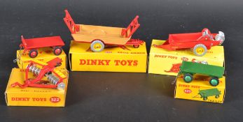 COLLECTION OF VINTAGE DINKY TOYS DIECAST FARM EQUIPMENT