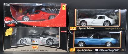 COLLECTION OF X4 ASSORTED 1/18 SCALE DIECAST MODEL CARS