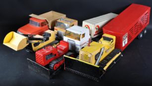 COLLECTION OF ASSORTED ERTL & TONKA PRESSED TIN PLATE MODELS