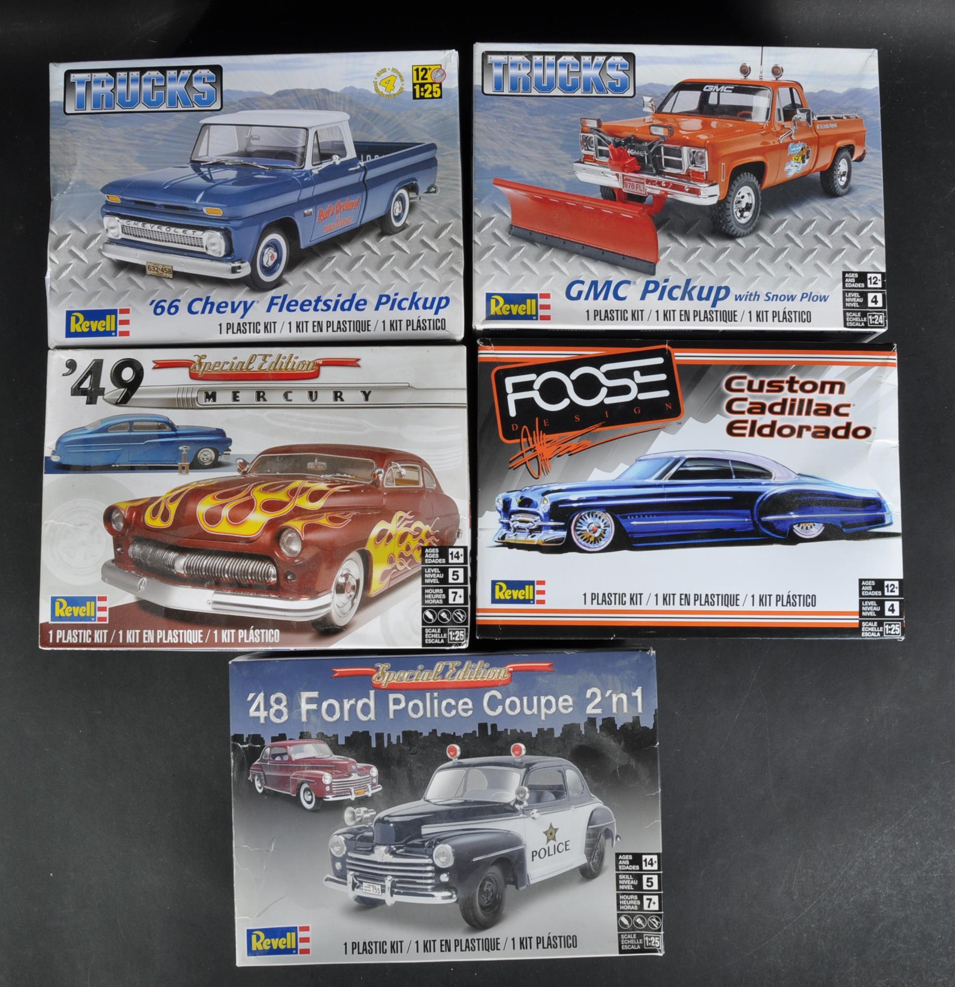 COLLECTION OF X5 REVELL MADE PLASTIC MODEL KITS