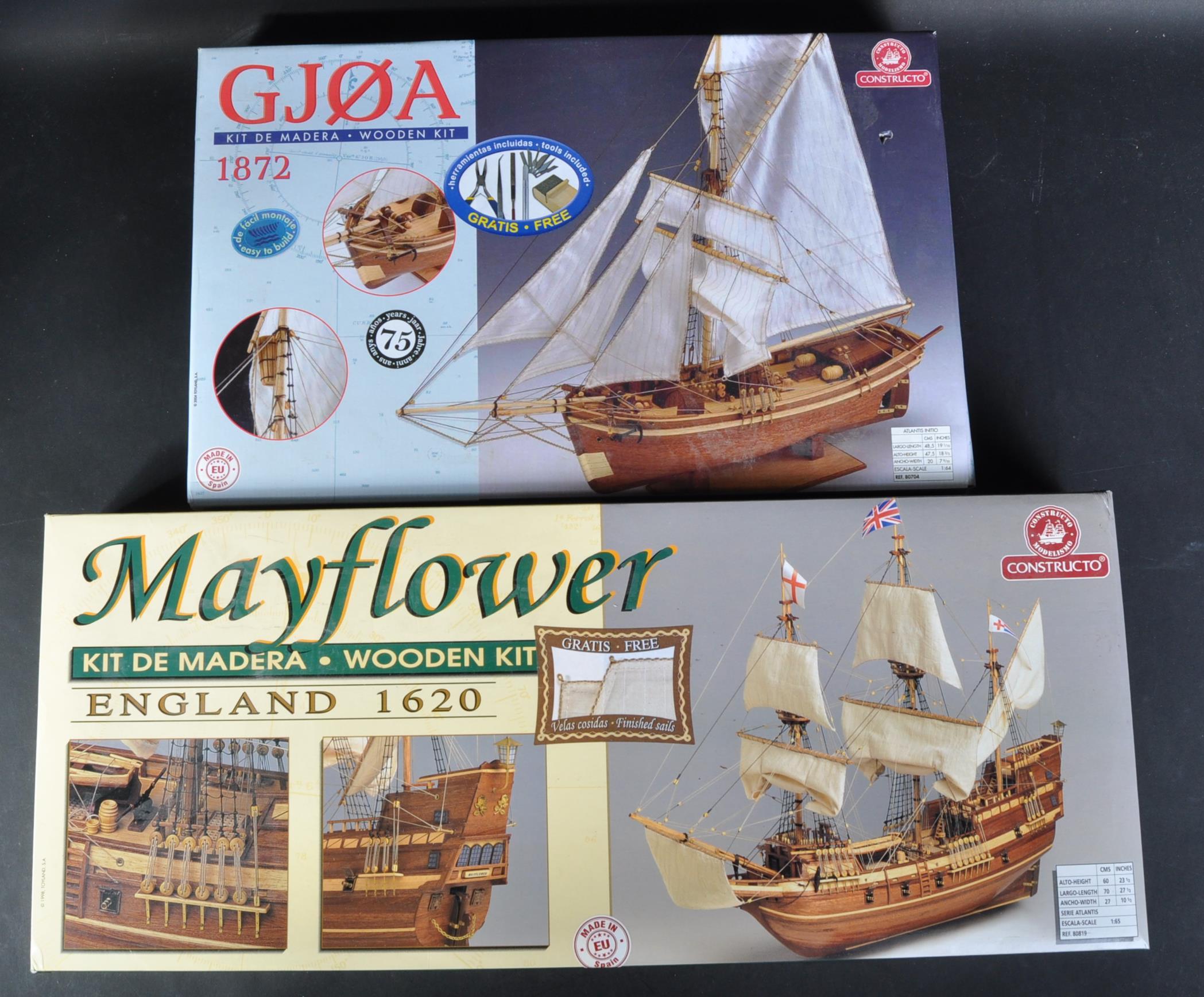 TWO VINTAGE SPANISH ' CONSTRUCTO ' WOODEN MODEL KITS