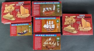 COLLECTION OF ASSORTED WOODEN MODEL KITS