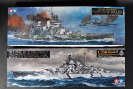 TWO TAMIYA 1/350 SCALE PLASTIC MODEL KITS