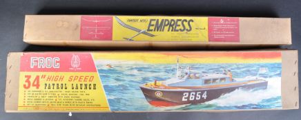 TWO VINTAGE WOODEN MODEL KITS