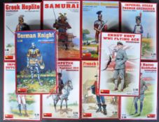 COLLECTION OF X10 ASSORTED MINIART 1/16 SCALE PLASTIC MODEL KITS