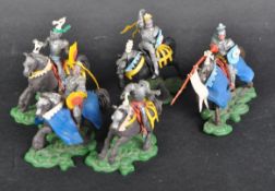 COLLECTION OF X5 VINTAGE BRITAINS SWOPPET MEDIEVAL KNIGHTS