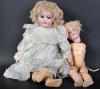 COLLECTION OF EARLY 20TH CENTURY BISQUE HEADED DOLLS