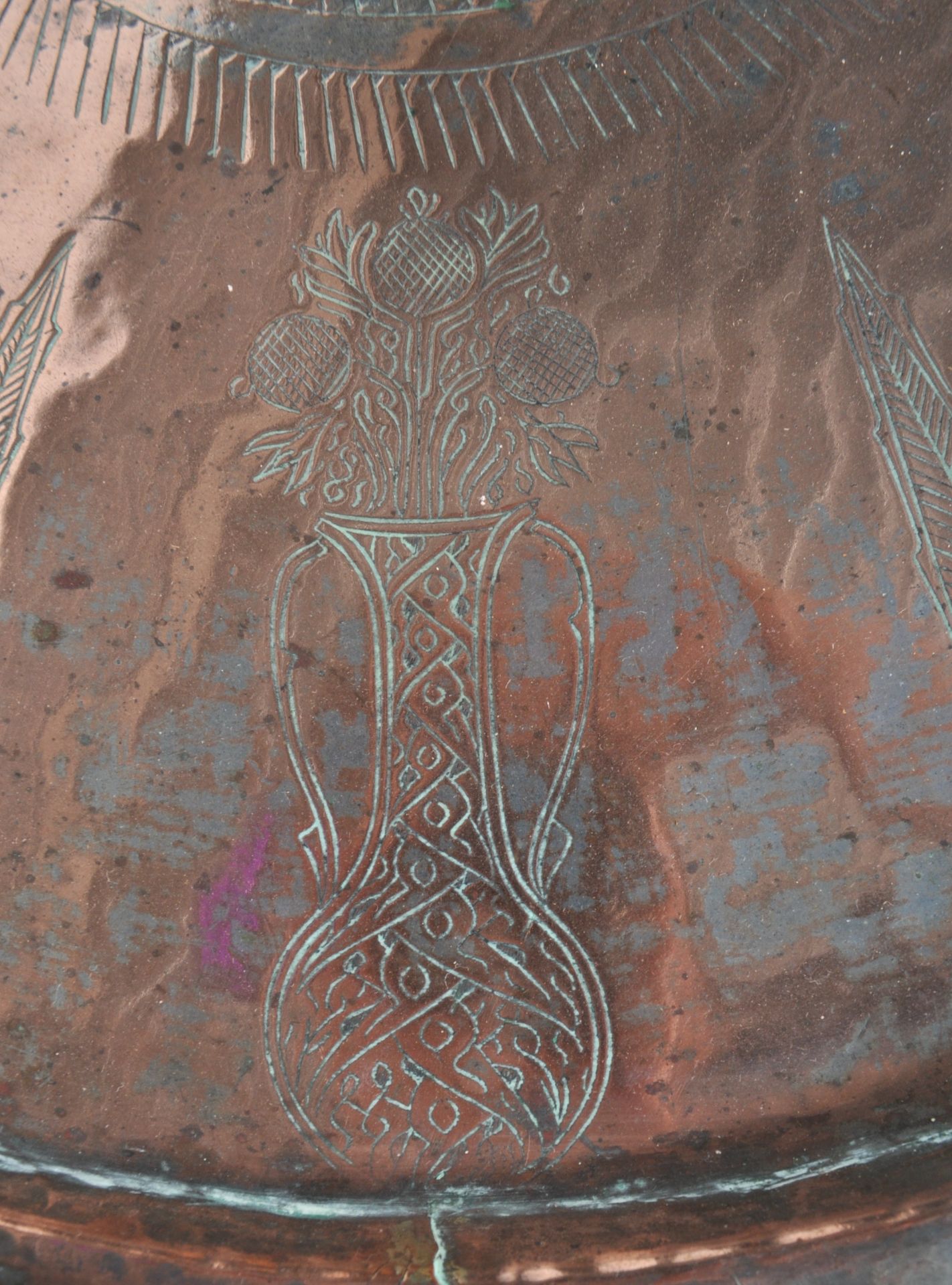 19TH CENTURY BRASS TOPPED BENARES TABLE - Image 5 of 7