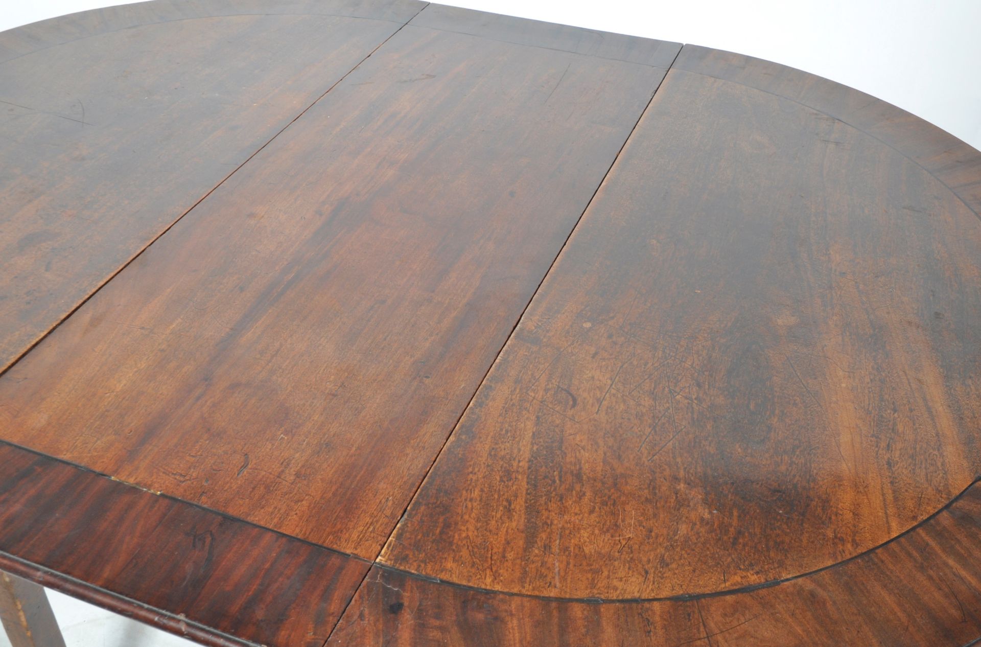 19TH CENTURY VICTORIAN MAHOGANY D END DINING TABLE - Image 3 of 5