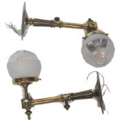MATCHING PAIR OF 19TH CENTURY MANNER BRASS SCONCES