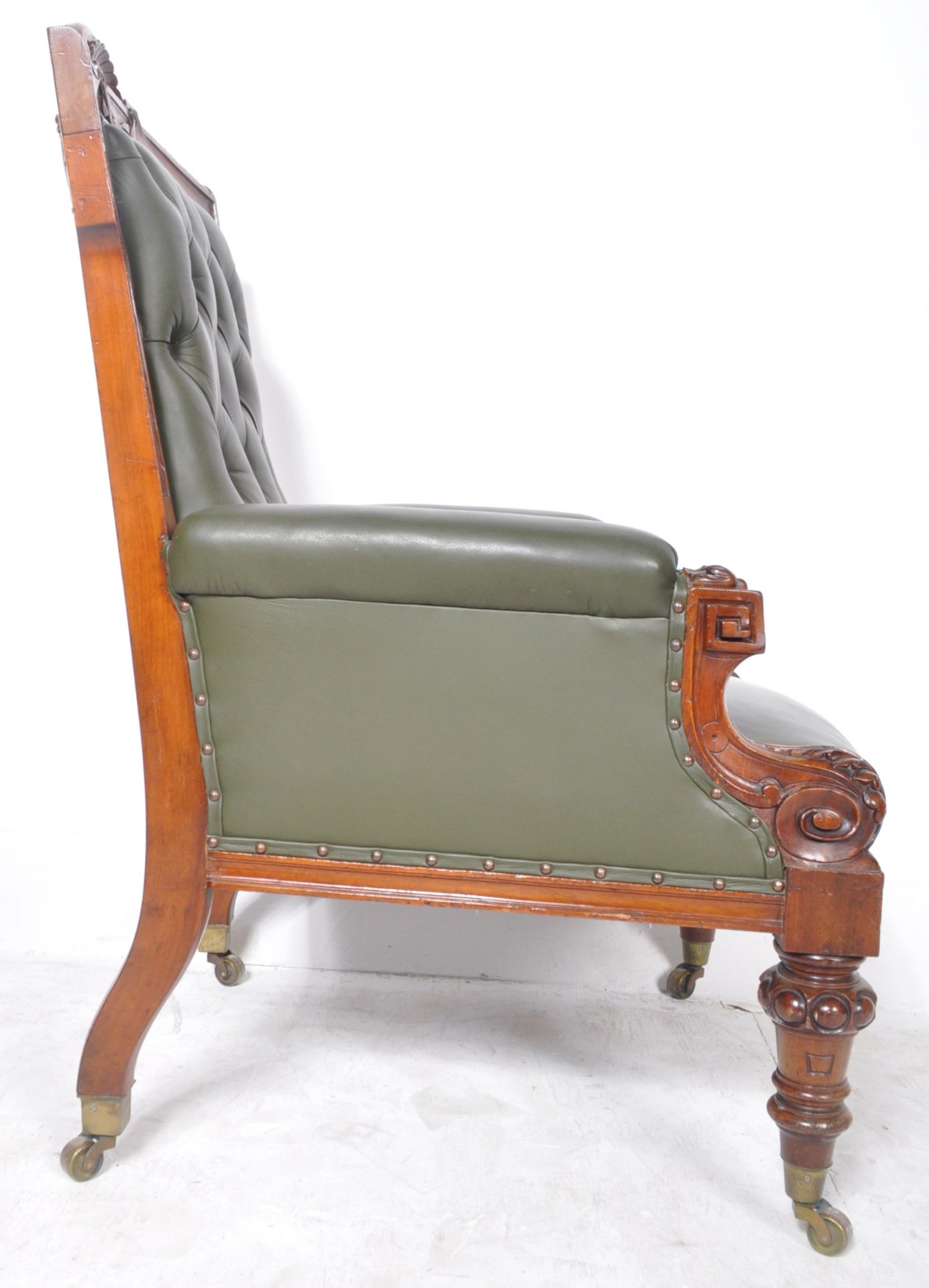 19TH CENTURY WILLIAM IV MAHOGANY LIBRARY ARMCHAIR - Image 6 of 8