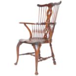 A YEW AND ELM WINDSOR ARMCHAIR