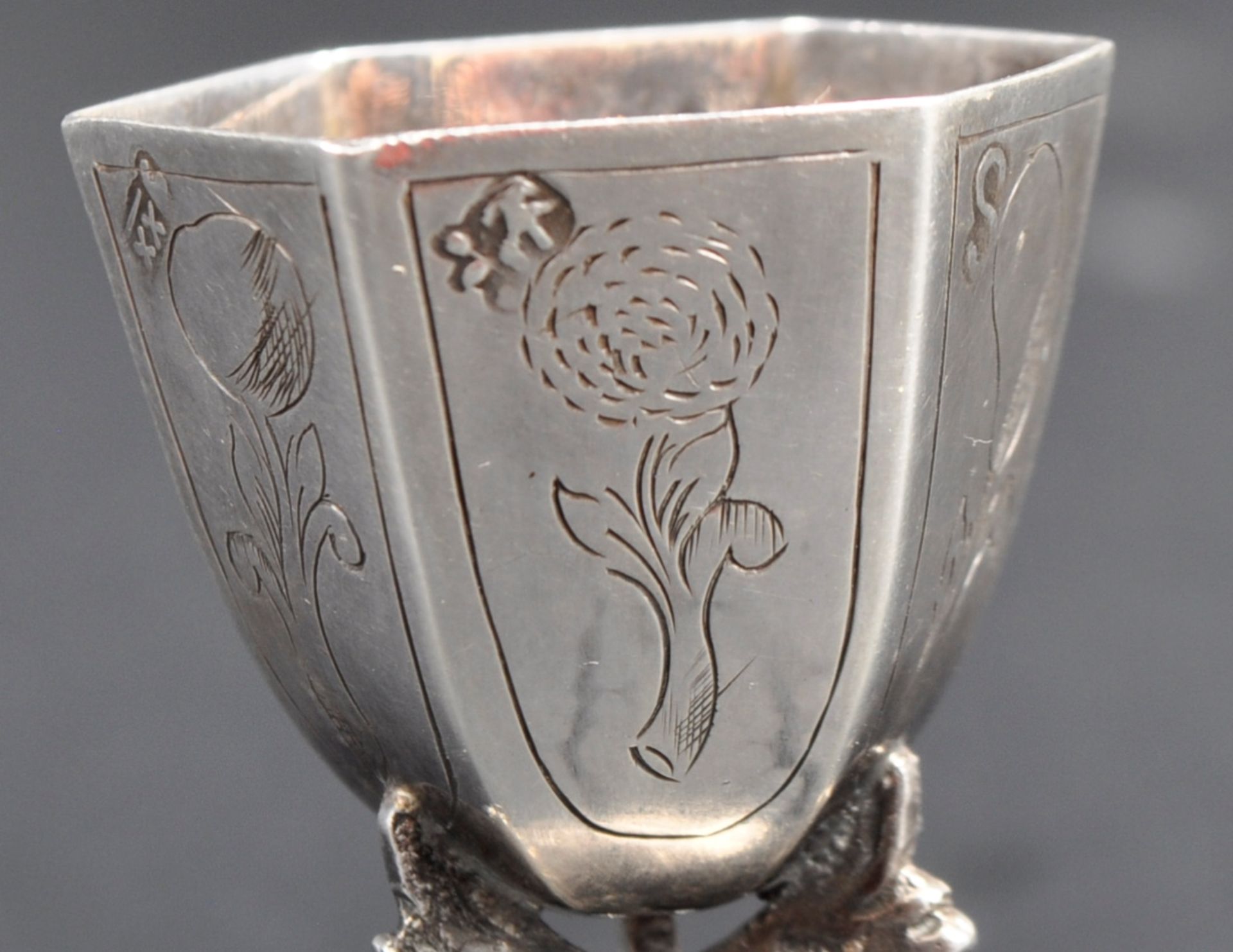 17TH CENTURY DUTCH AMSTERDAM SILVER CUP - Bild 3 aus 6