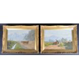 PAIR OF SOUTH AFRICAN OIL ON CANVAS LANDSCAPES