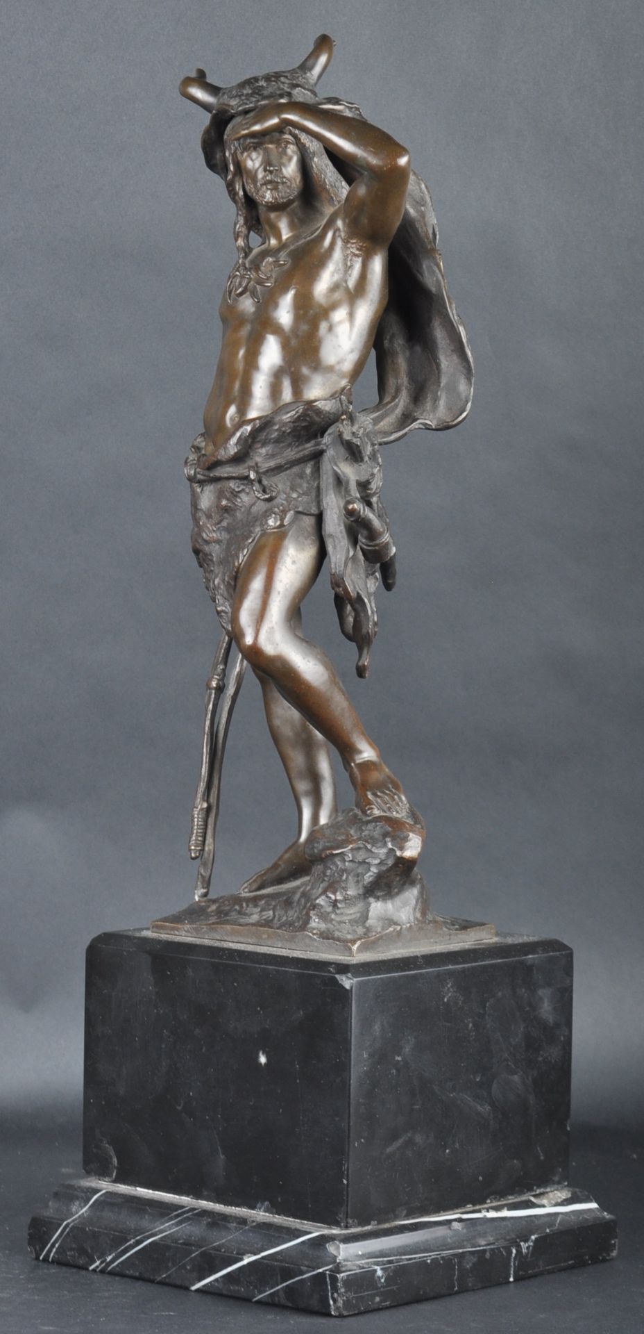 PAUL LUDWIG KOWALCZEWSKI (1865-1910) - GERMANIC WARRIOR BRONZE