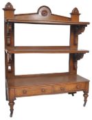 19TH CENTURY VICTORIAN OAK THREE TIER BUFFET