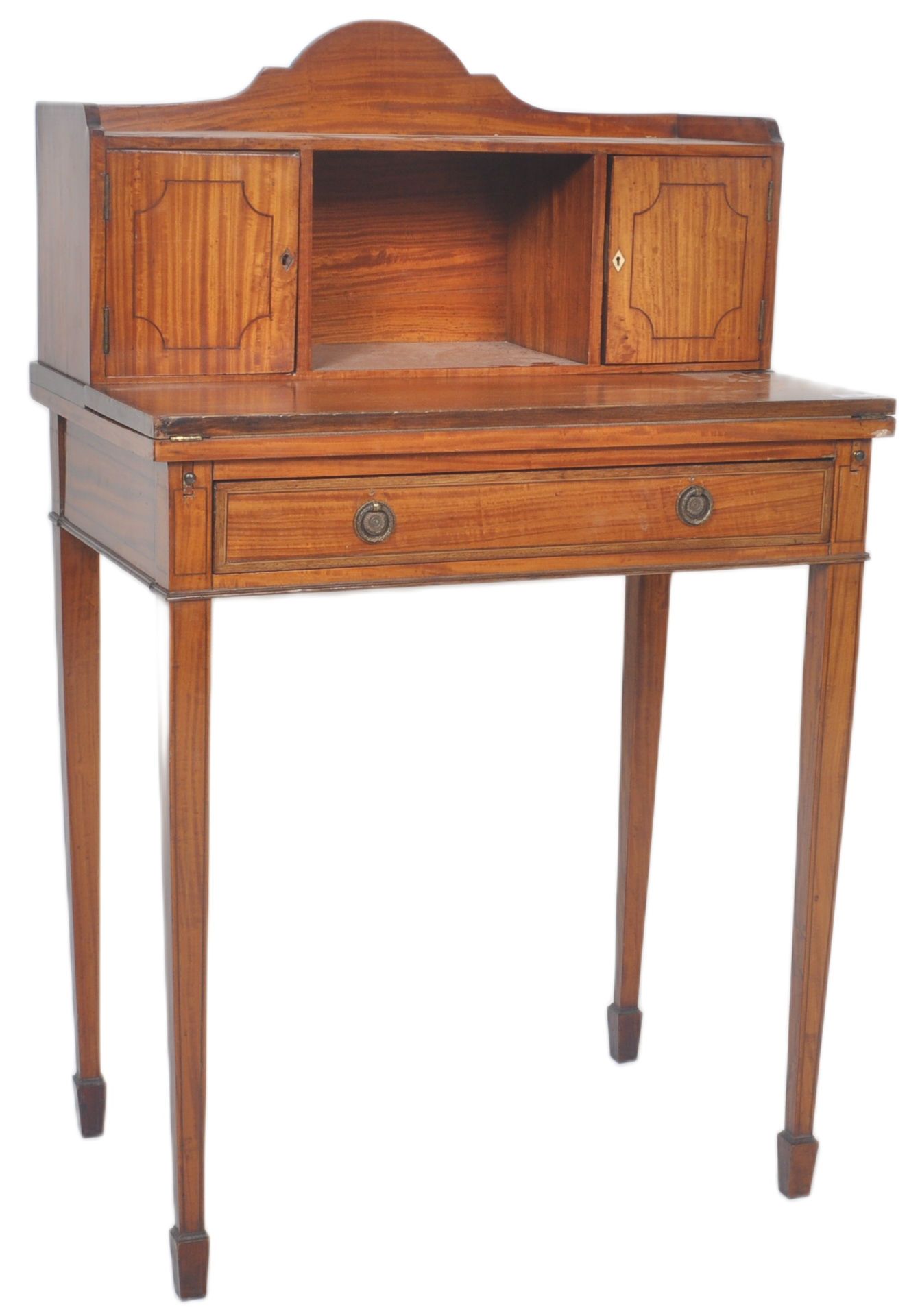 19TH CENTURY SATINWOOD BONHEUR DE JOUR LADIES DESK