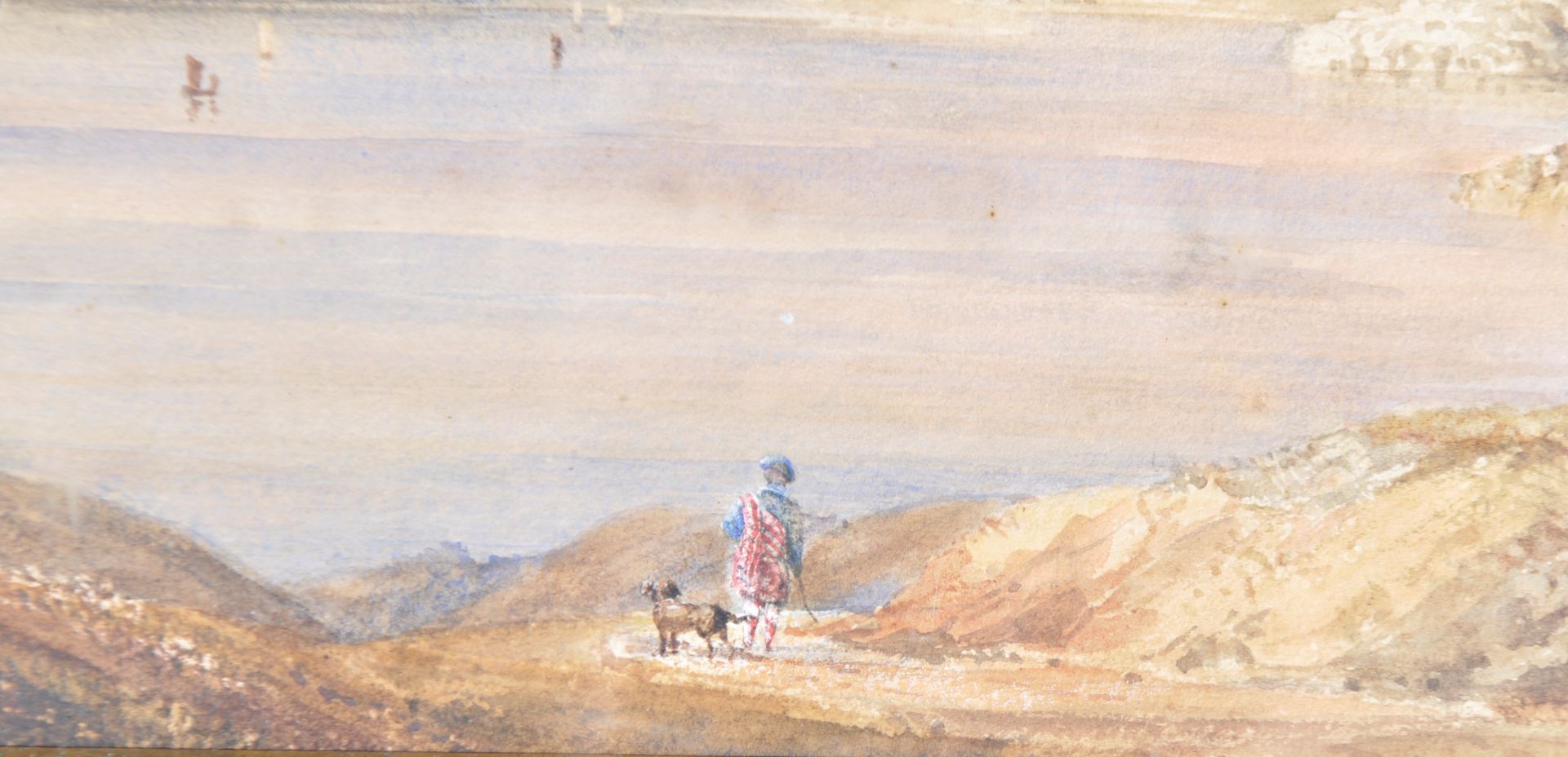 19TH CENTURY WATERCOLOUR MOUNTAIN LANDSCAPE SCENE - Bild 3 aus 8