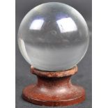 19TH CENTURY WITCHES CRYSTAL BALL ON BASE