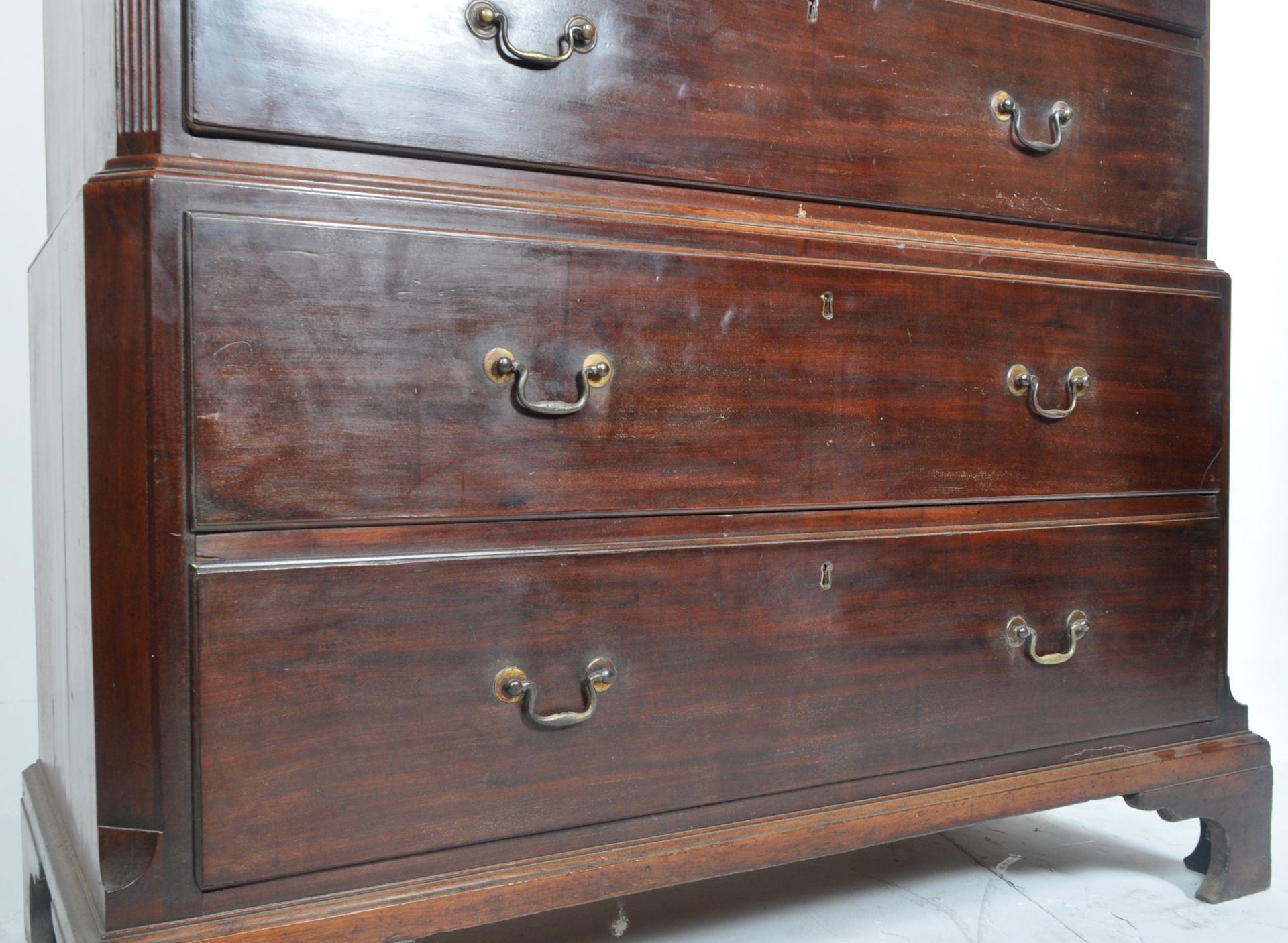 LATE 18TH CENTURY GEORGE III MAHOGANY CHEST ON CHEST - Image 5 of 10