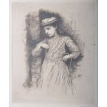 HUBERT VON HERKOMER (1849-1914) - SIGNED ETCHING PORTRAIT