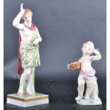 TWO 19TH CENTURY ITALIAN CAPODIMONTE FIGURES