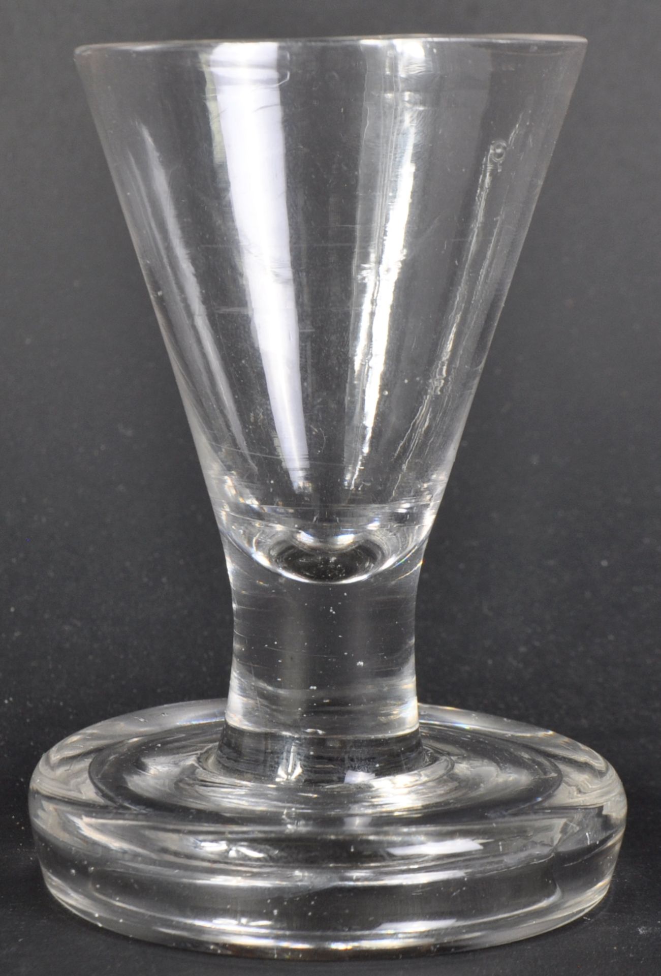 18TH CENTURY GEORGE III FLANGE FOOTED FIRING GLASS