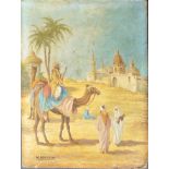 MARIANO BERTUCHI (1884-1955) - MOROCCAN OIL ON BOARD