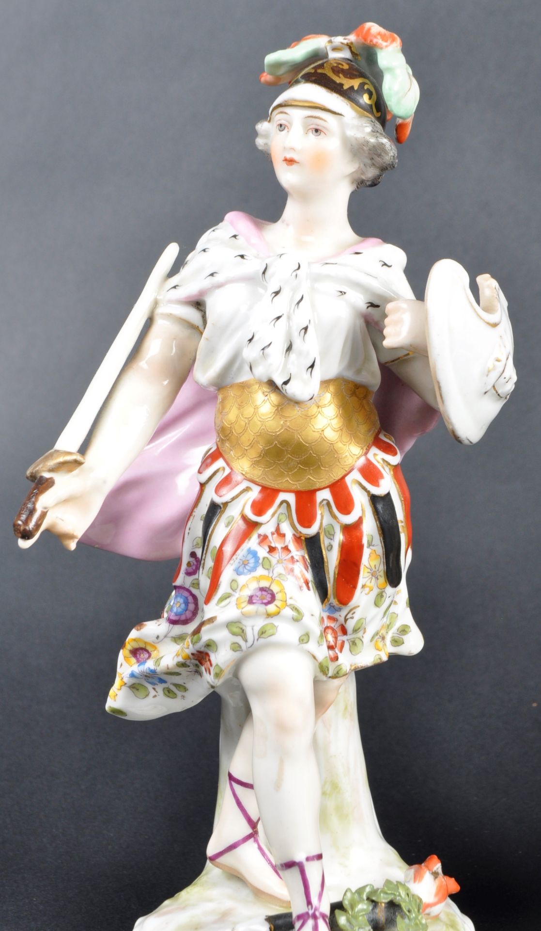 PAIR OF 19TH CENTURY DRESDEN PORCELAIN FIGURINES - Image 5 of 6