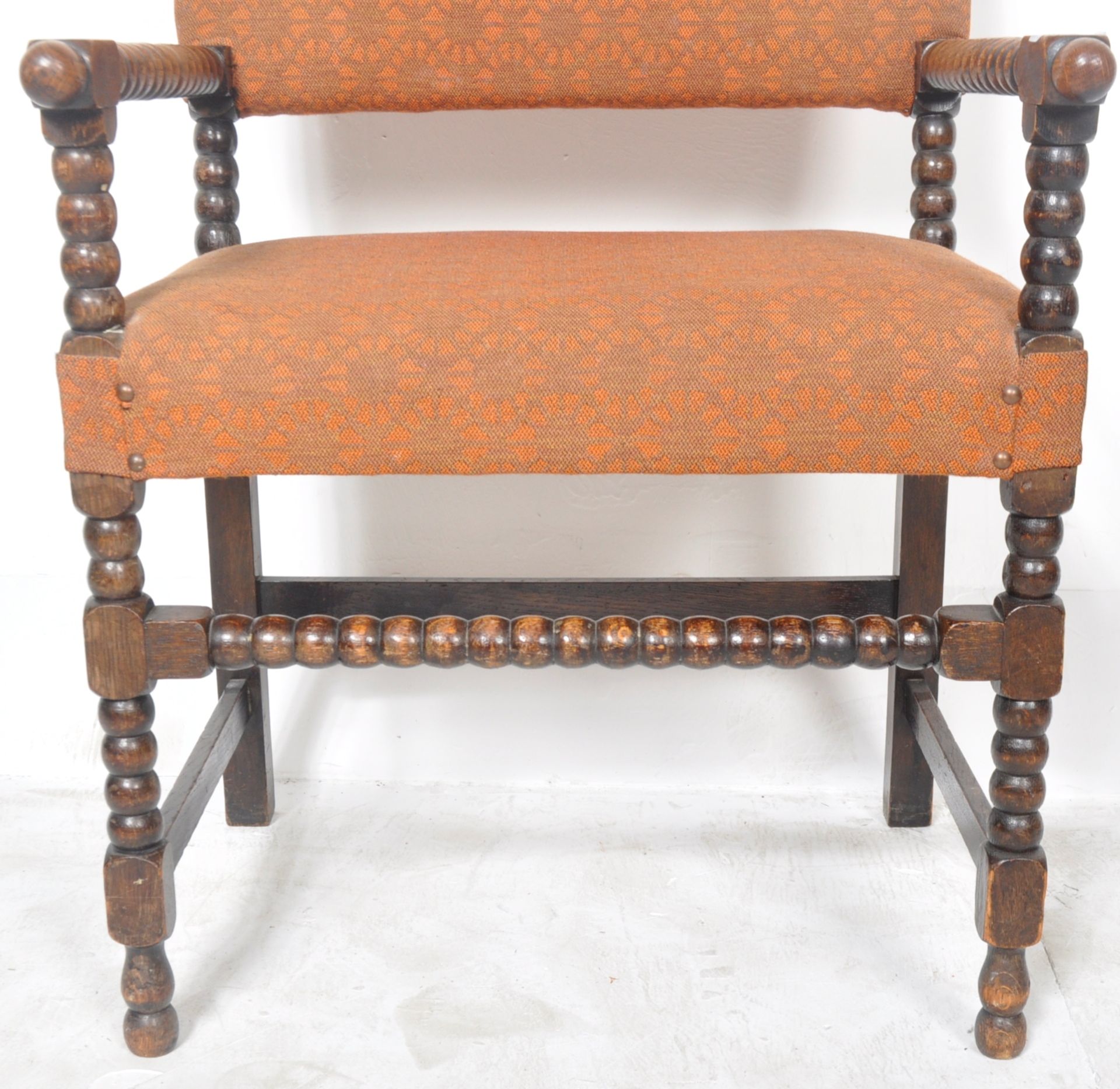 ARTS & CRAFTS WILLIAM & MARY MANNER BOBBIN CHAIR - Image 4 of 8