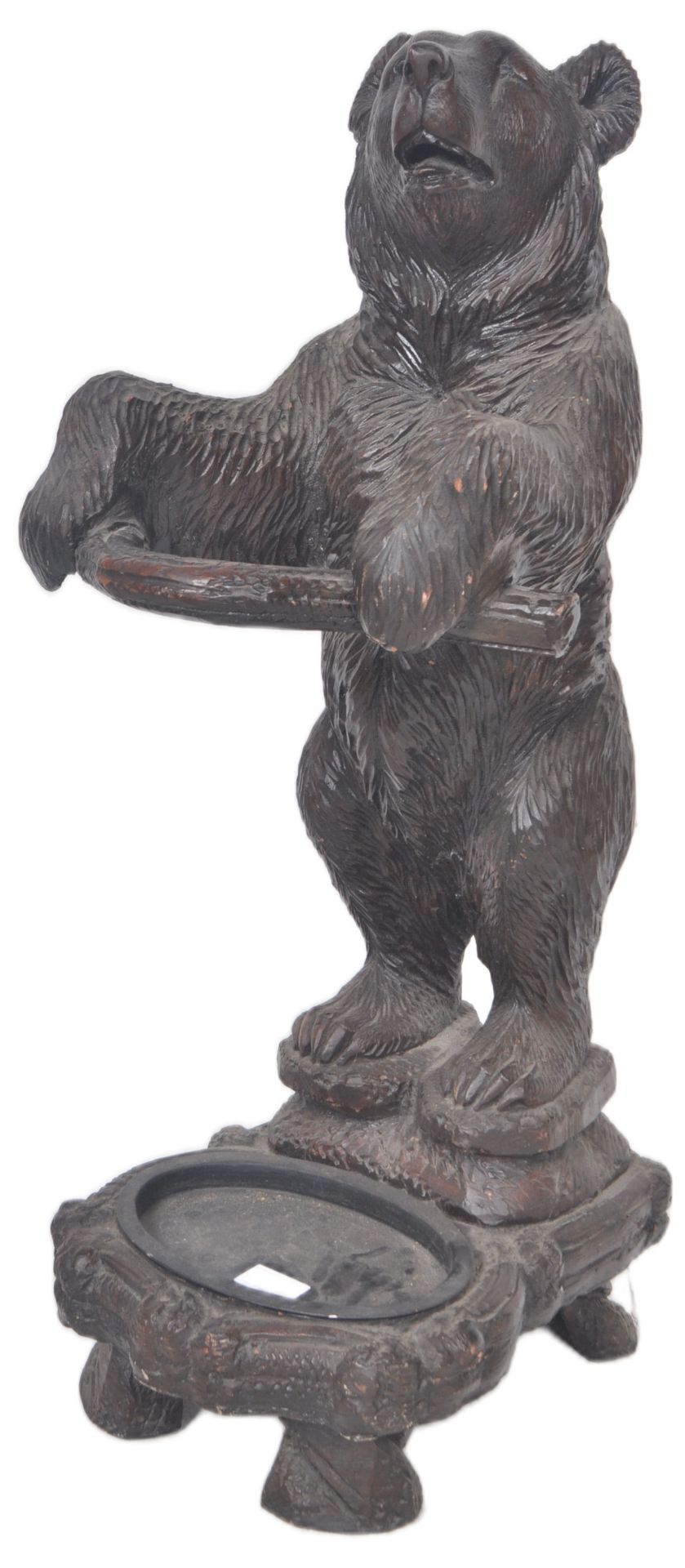 20TH CENTURY GERMAN BLACK FOREST STYLE BEAR STICK STAND