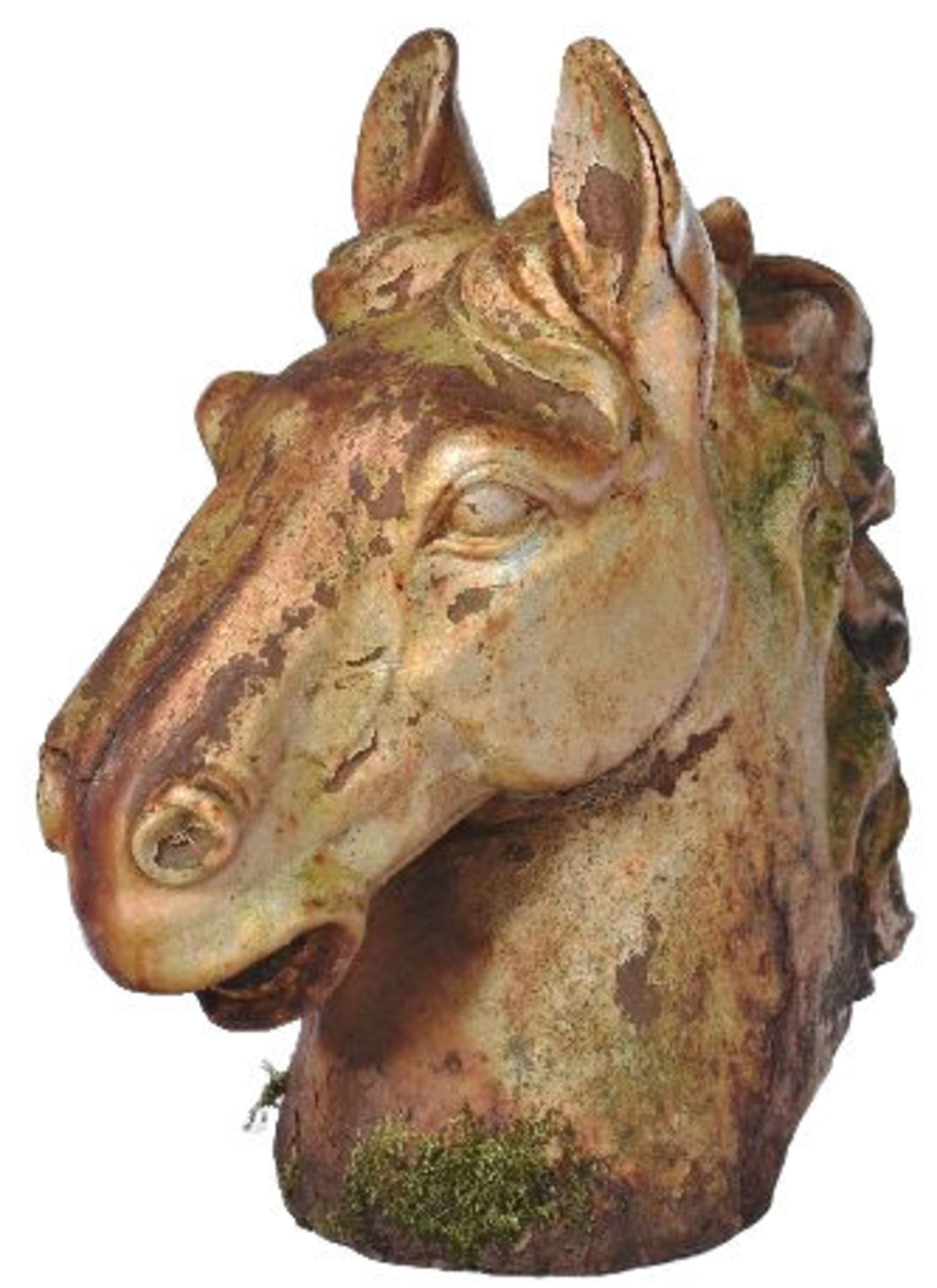 19TH CENTURY VICTORIAN HEAVY CAST IRON HORSES HEAD