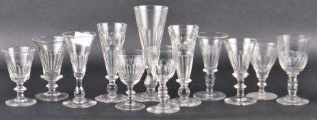 COLLECTION OF TWELVE WINE GLASSES