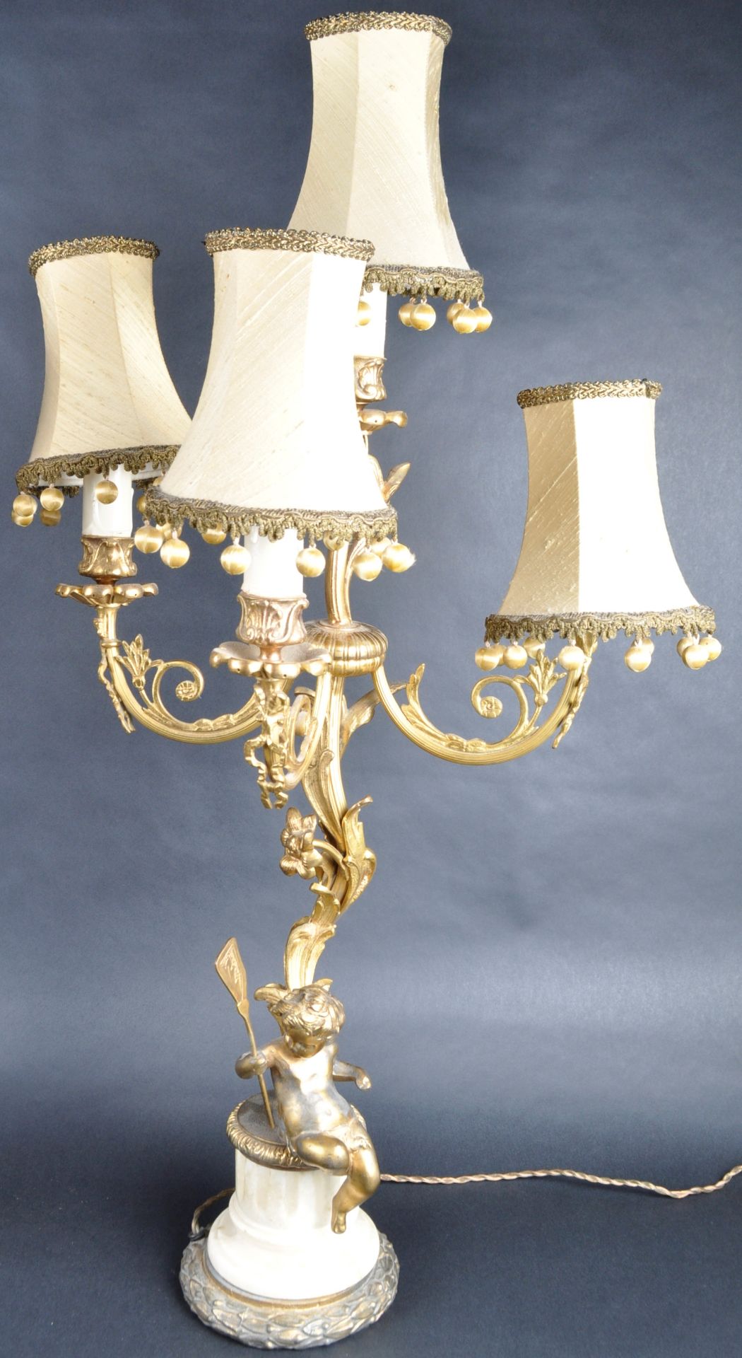 PAIR OF EARLY 20TH CENTURY ORMOLU TABLE LIGHTS - Image 7 of 11